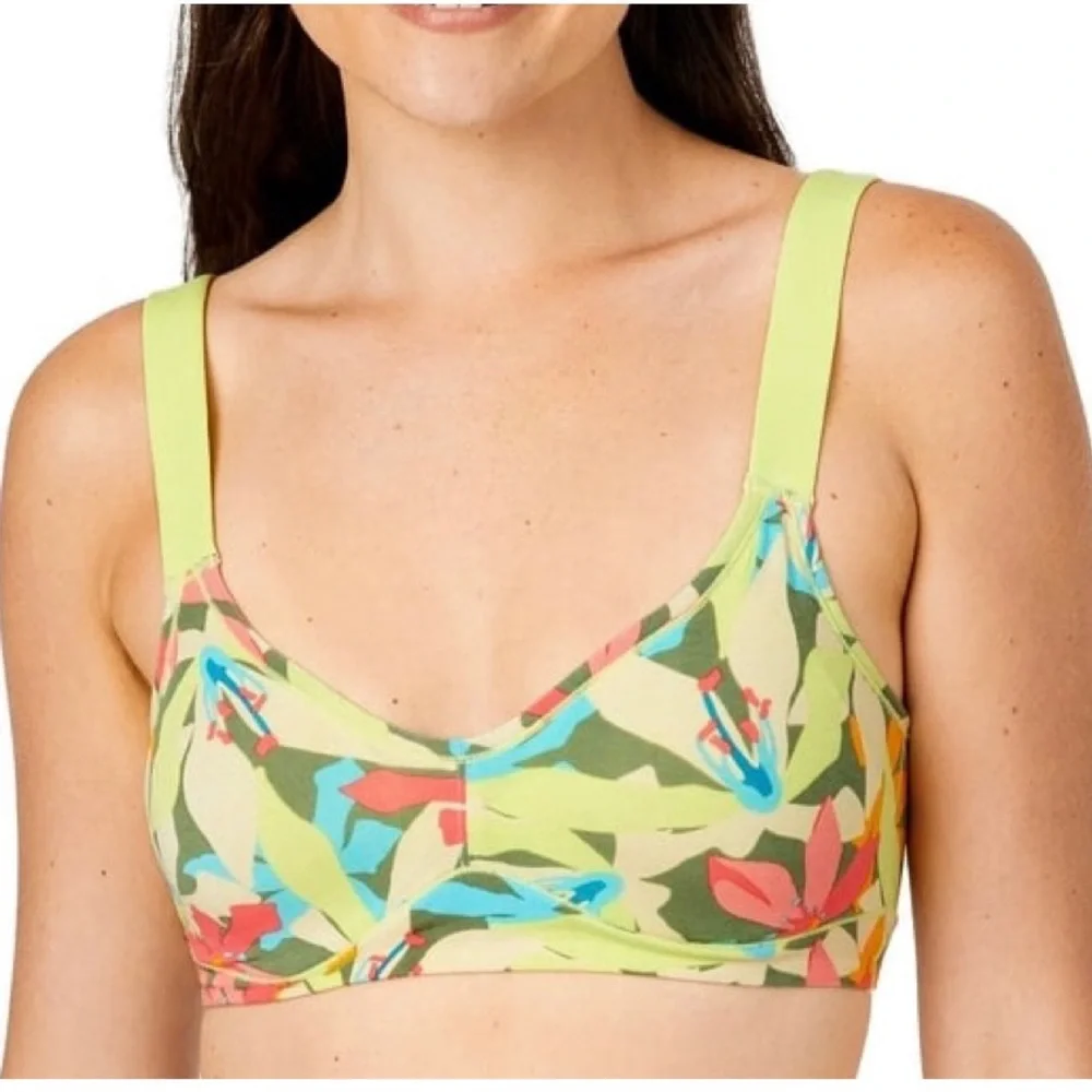 Kindly Yours Women's Comfort Modal Lounge Pullover Bra Tropical Floral Size XL - Picture 1 of 16